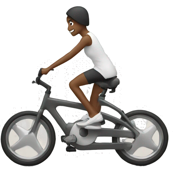 elliptical bike on a bike path emoji