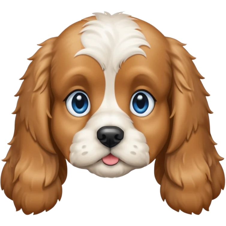 Light Cocker spaniel with blue eyes emoji