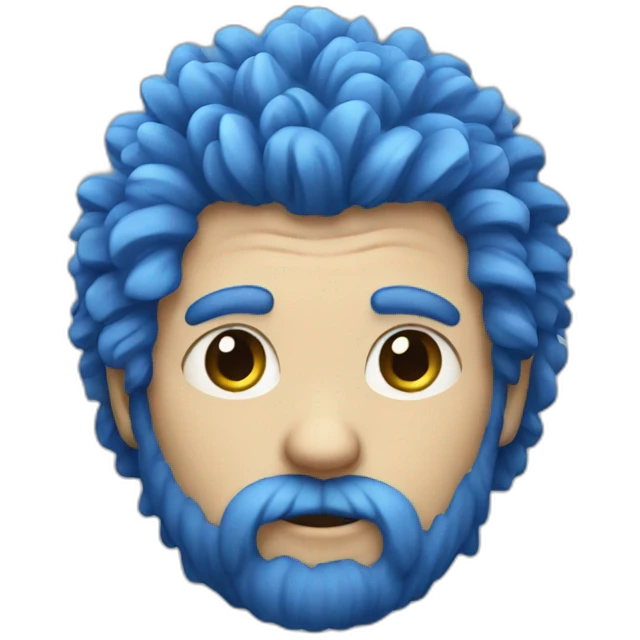 BLUE HAIRY GUY emoji