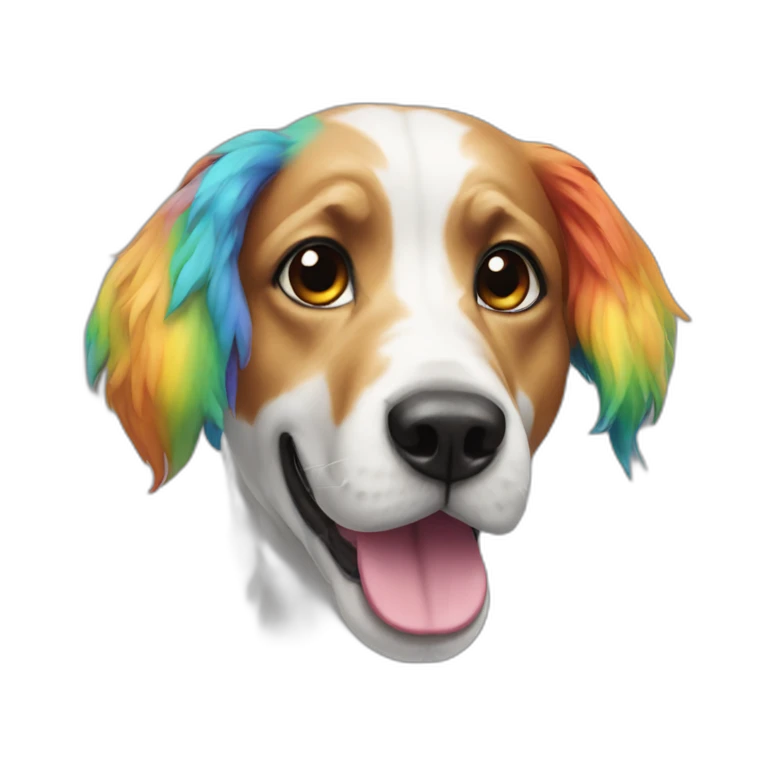 Rainbow dog emoji
