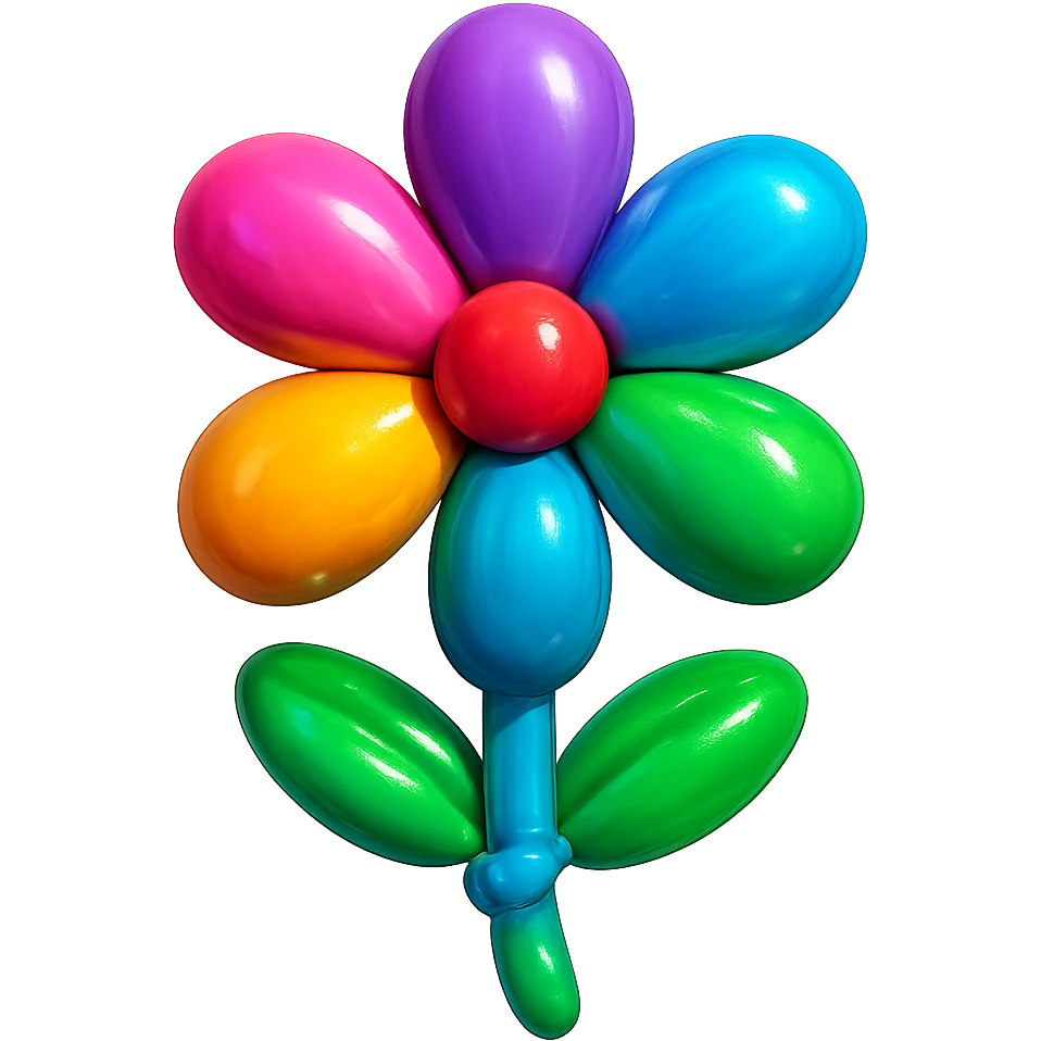 gothic flower, balloon style emoji