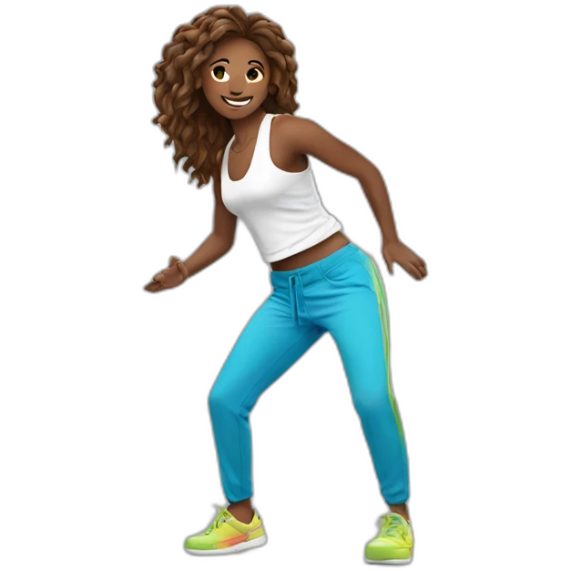 zumba arc en ciel white background emoji