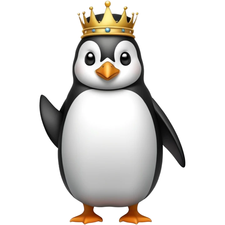 Penguin king emoji