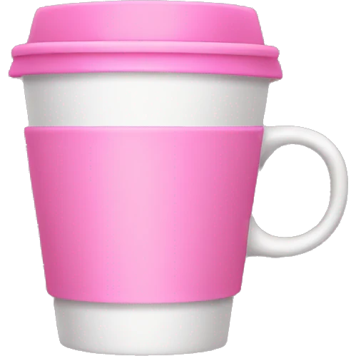 Pink coffee cup emoji