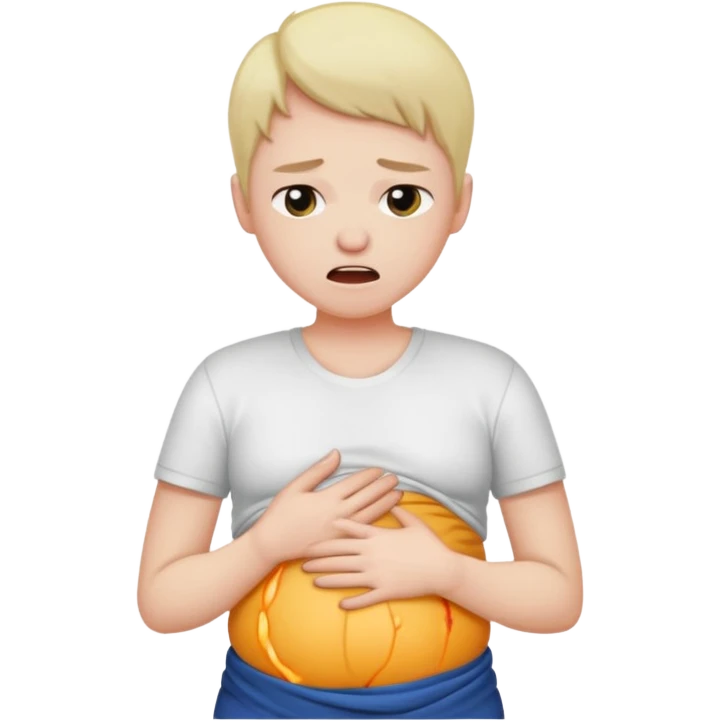  tummy cramps guy  emoji