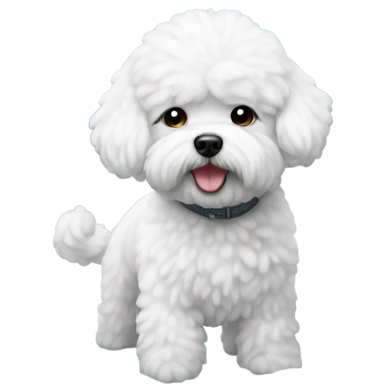 Bichon in snow emoji