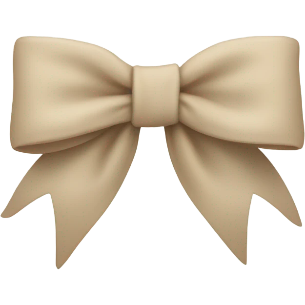 Beige bow emoji