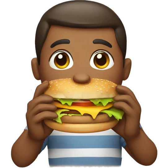 emoji eating burger emoji