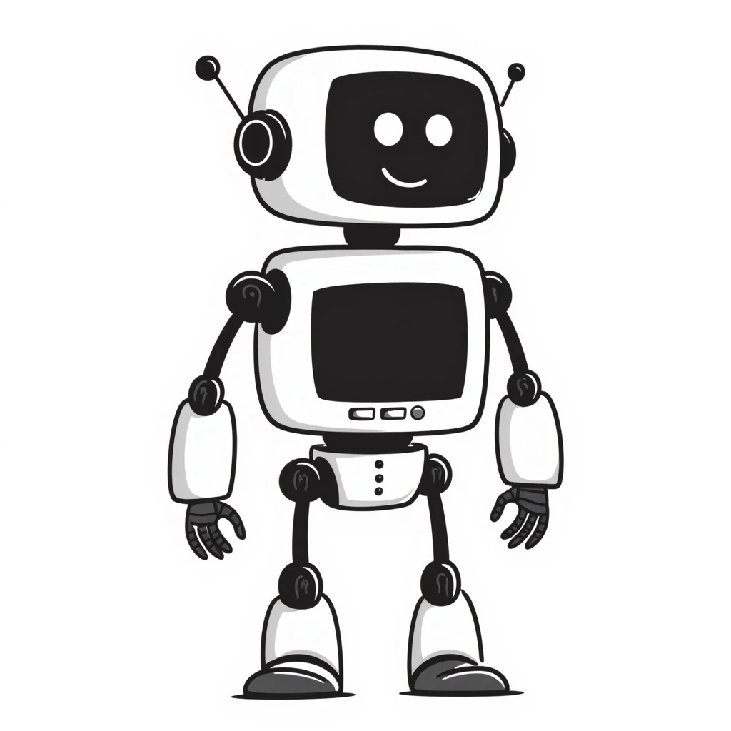an artificial intelligence standing emoji