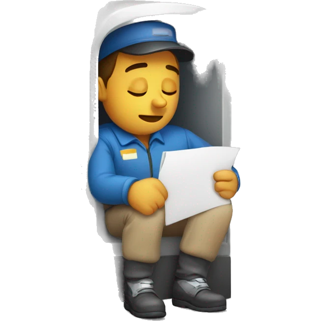 Mail man sleeping emoji