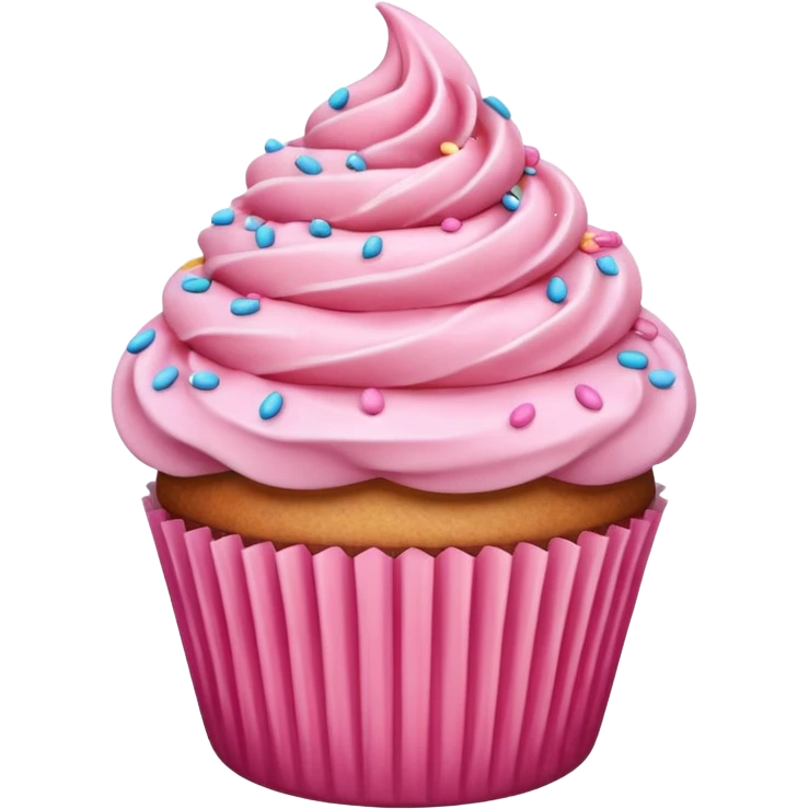Cupcake with pink icing emoji