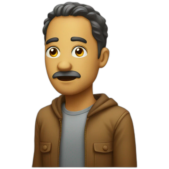 Skeptical but kind emoji