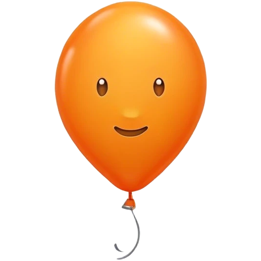 Orange balloon emoji emoji