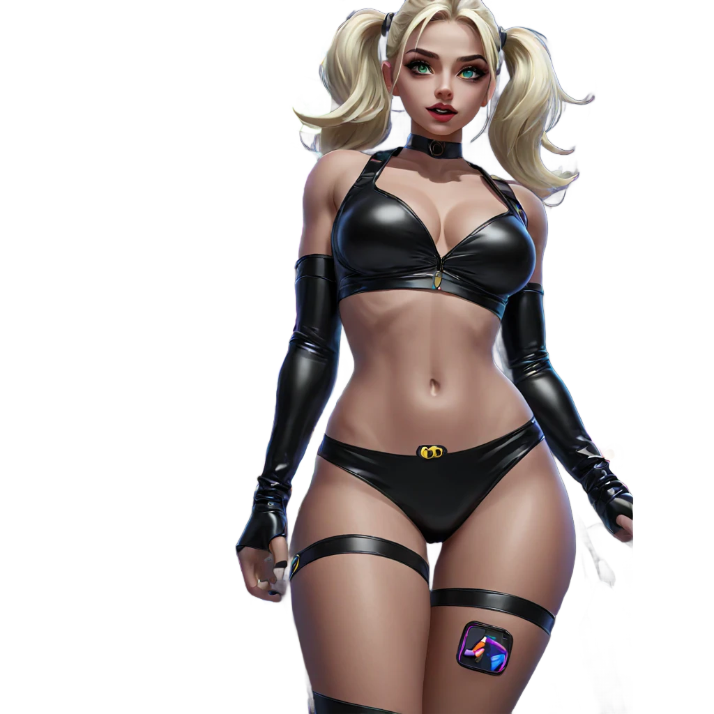 blonde girl in neon city emoji
