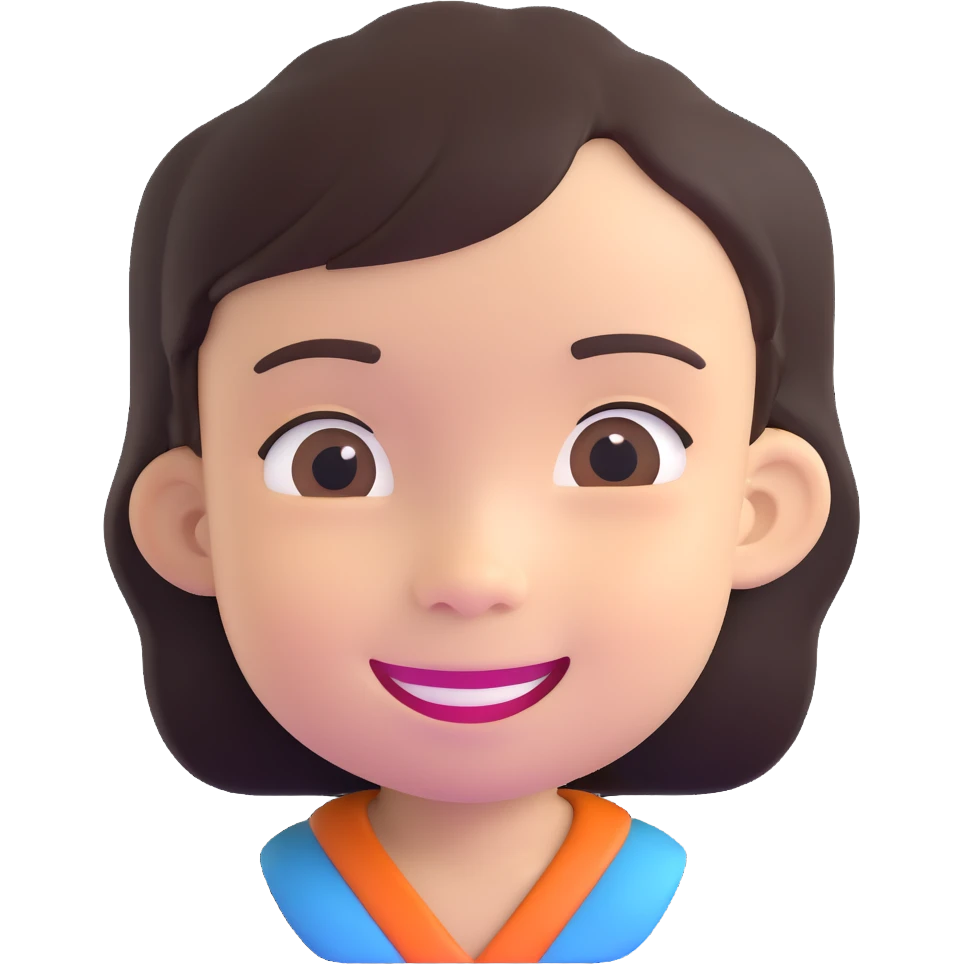 Smiling Indonesian child with dark hair emoji
