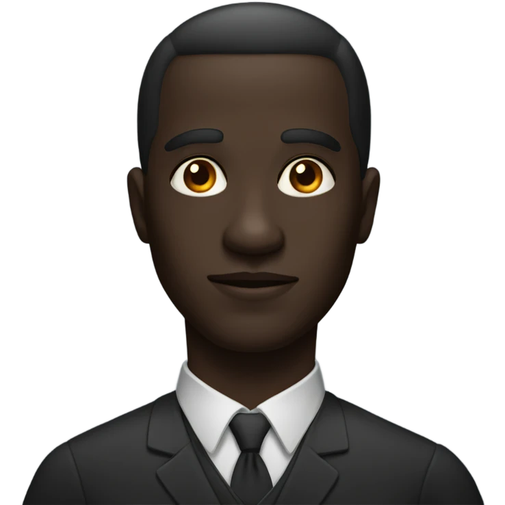 portrait of a dark-skinned man emoji