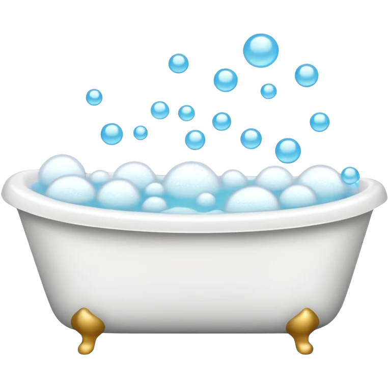 bath tub with foam emoji