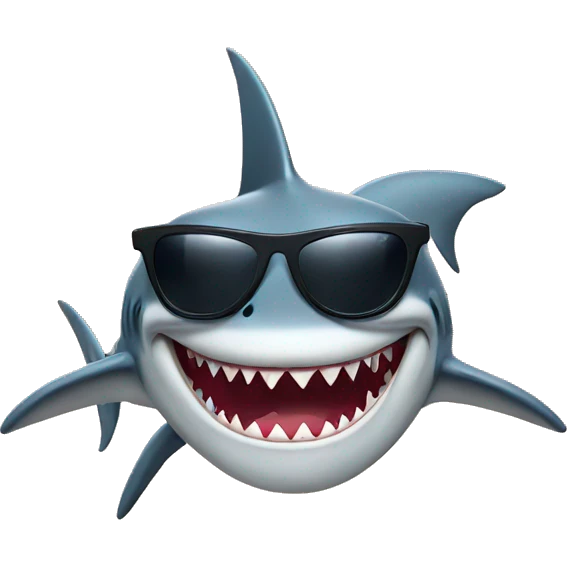 shark wearing sunglasses emoji