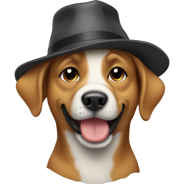 dog with hat emoji