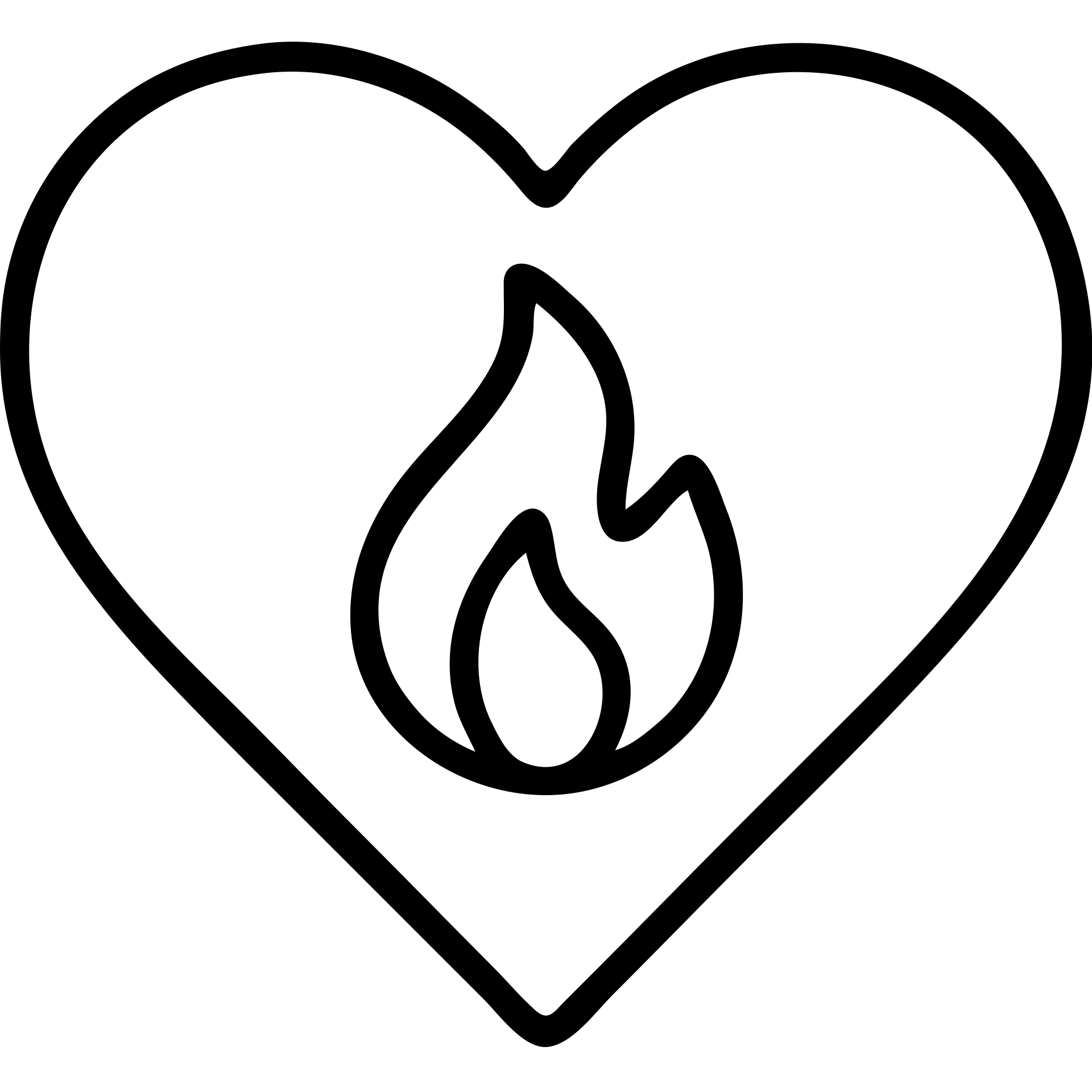 A heart with a small flame inside emoji