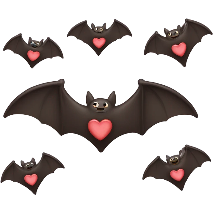 Bat with a heart emoji