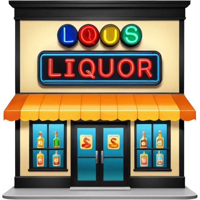 tienda de licor que se vea desde a fuera emoji