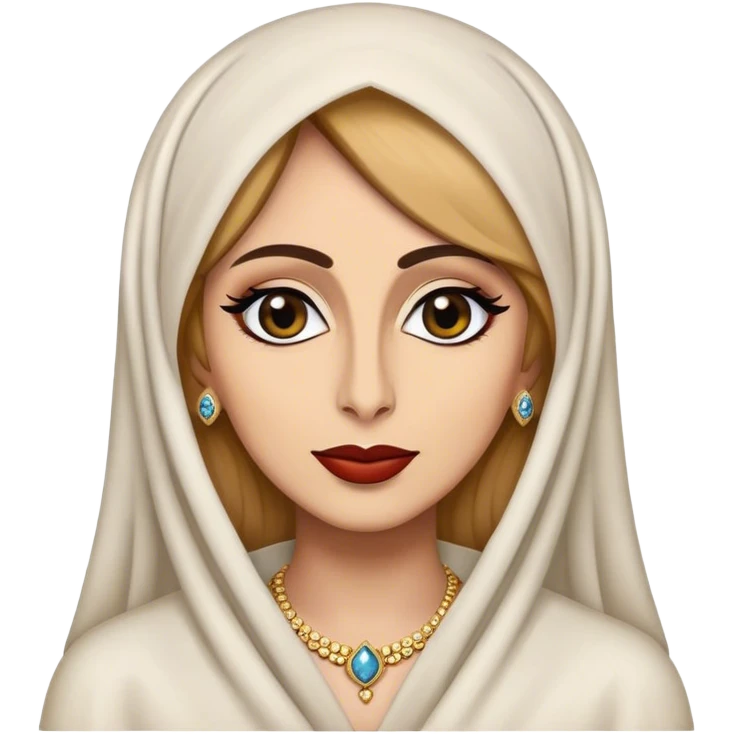 Cinematic Realistic Fairuz Portrait Emoji, depicted as an iconic Lebanese singer with graceful soulful expression and elegant attire, rendered with lifelike textures and warm radiant lighting that captures her timeless musical allure. emoji