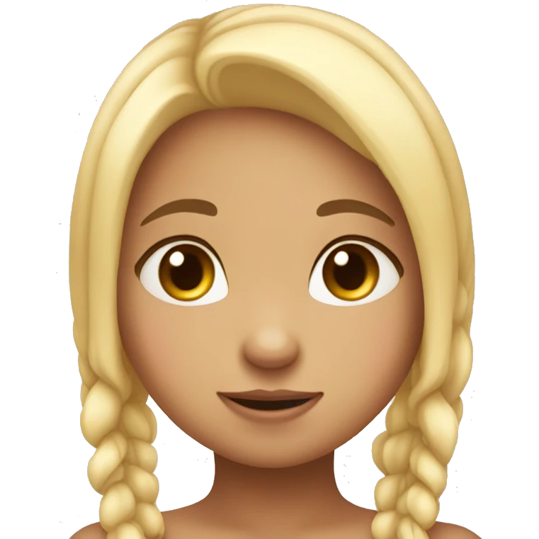 shy girl with rosy cheeks emoji