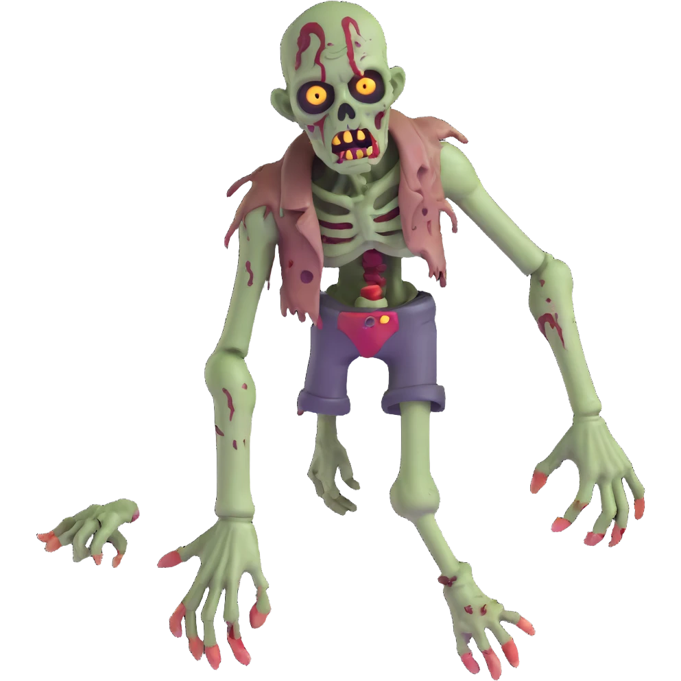 zombie with decaying flesh emoji