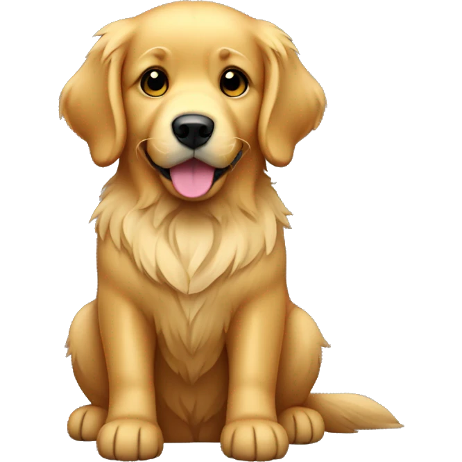 golden retriever full body emoji