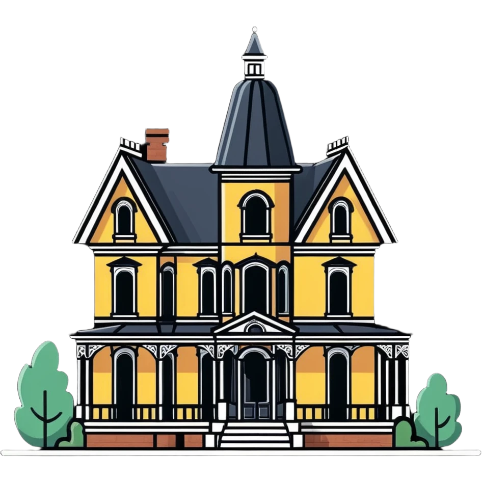 Victorian house under construction emoji