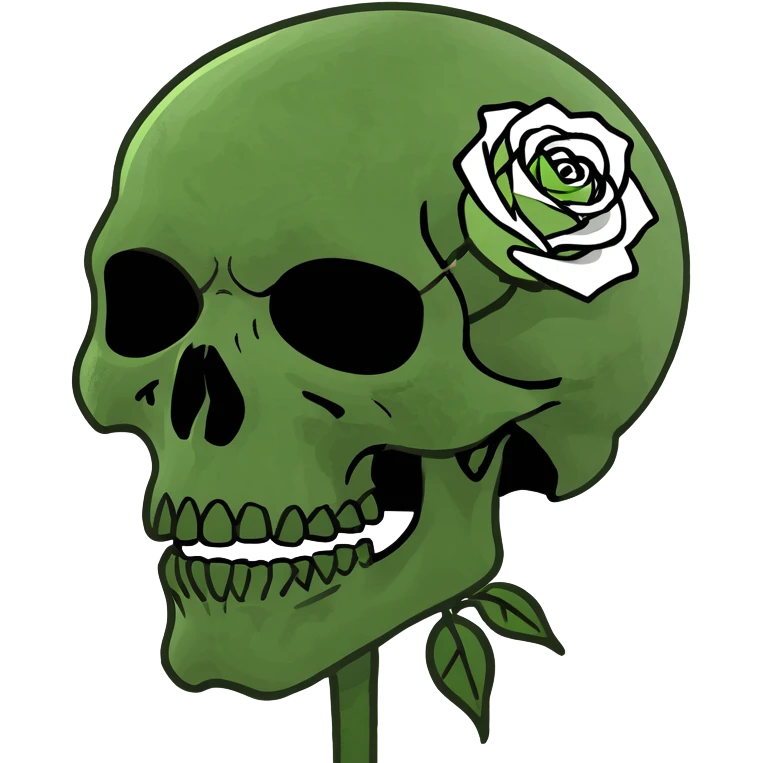 Skull rose  emoji