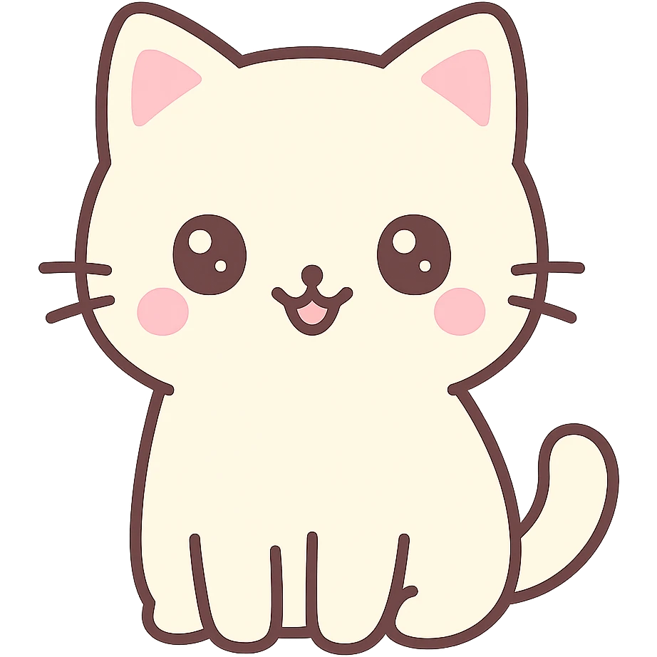 cat kawaii style emoji