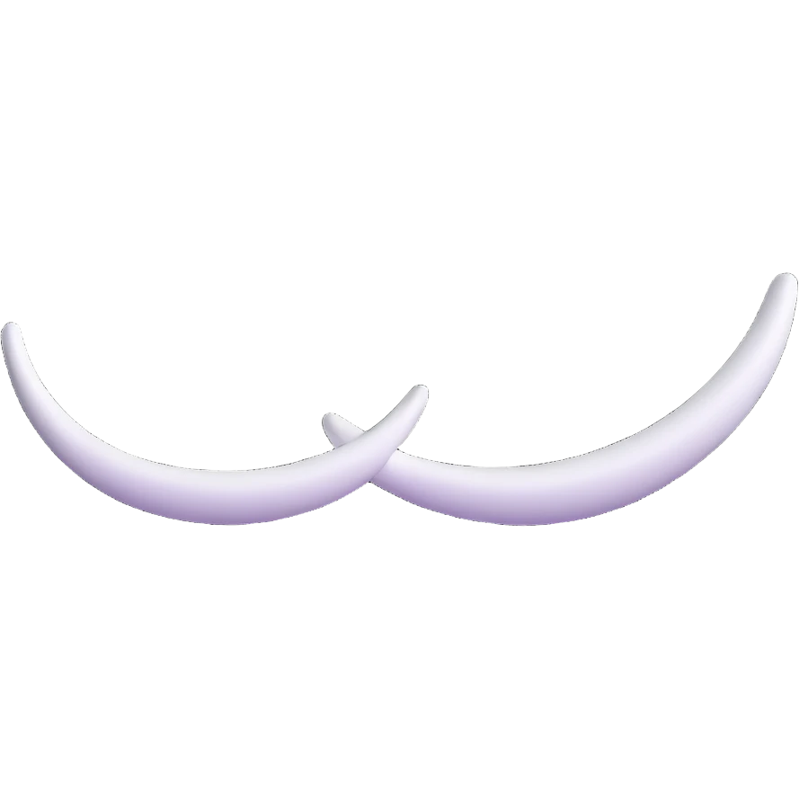 elegant curved white X emoji