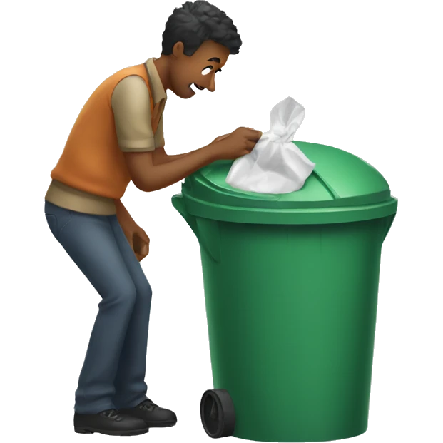 Putting something in a dustbin  emoji