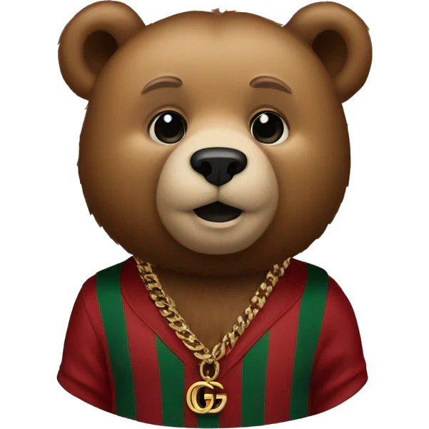 Bear wearing Gucci  emoji