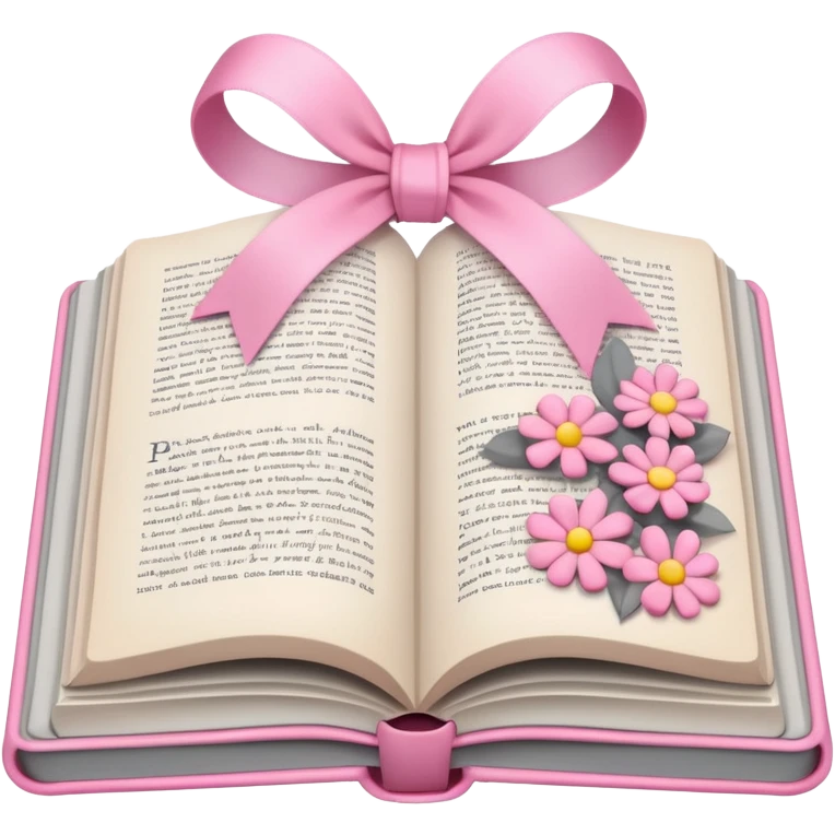 Gray Open book in a girly style emoji