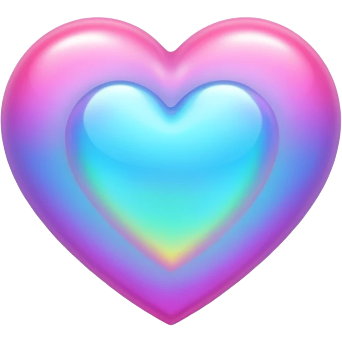 heart with a holographic highlight emoji