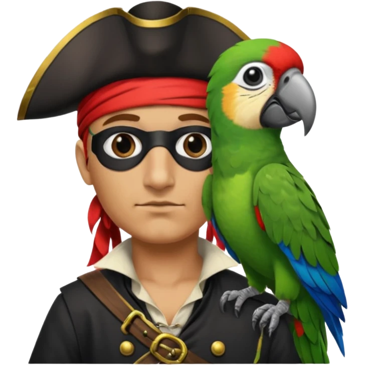 pirate and parrot emoji