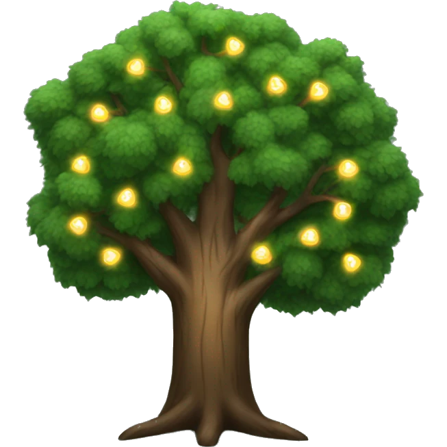 Tree with lights emoji