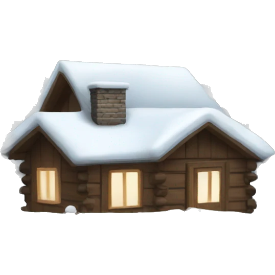 winter cabin emoji