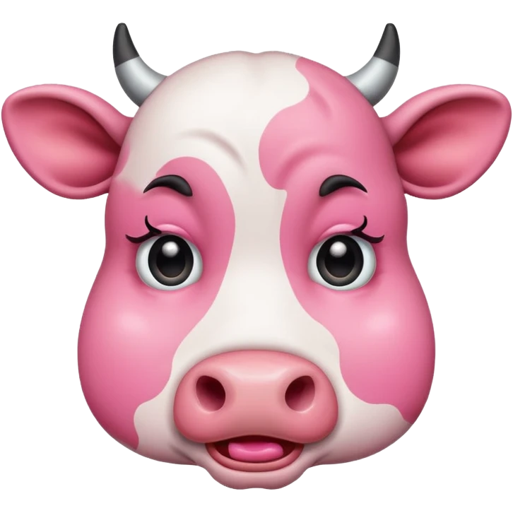 crying cow pink emoji