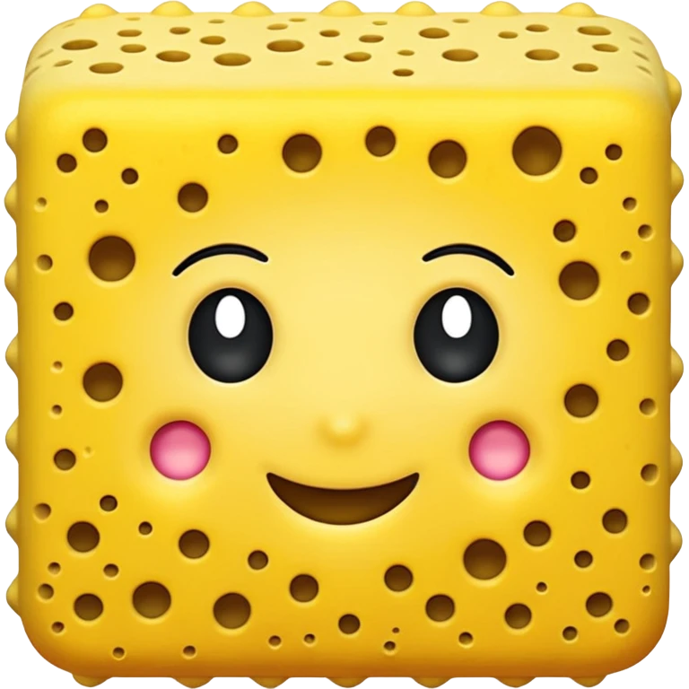 sponge fabric without face emoji
