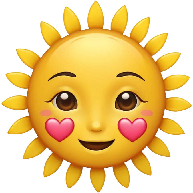 Sunshine with heart eyes emoji