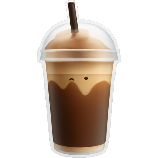 Iced coffee- no whipped cream emoji