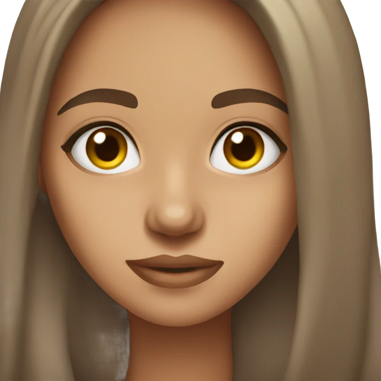 Girl 22 yo brown long hair marketer and content creator brown eyes  emoji