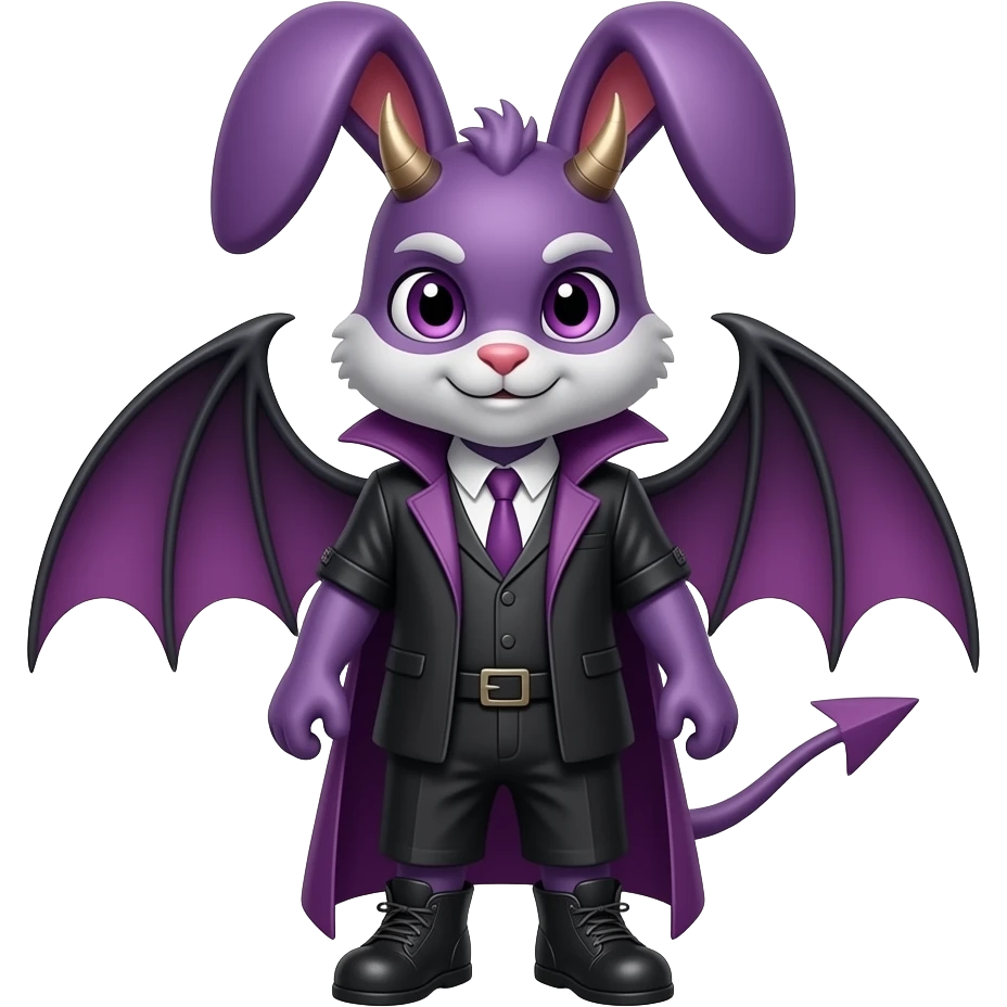 BUNNY DEVIL villain PURPLE emoji