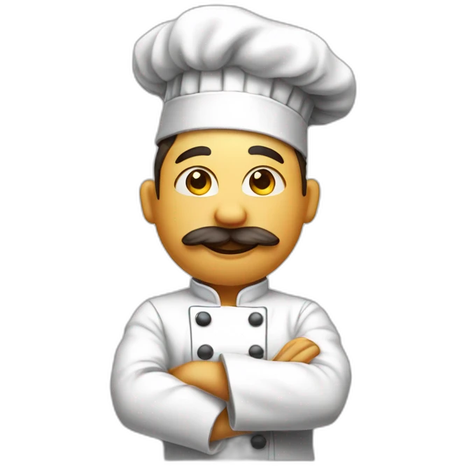 Chef flying kiss emoji