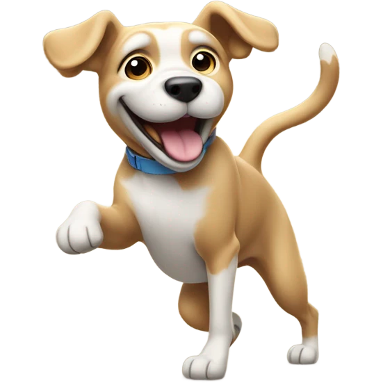Dog dancing emoji