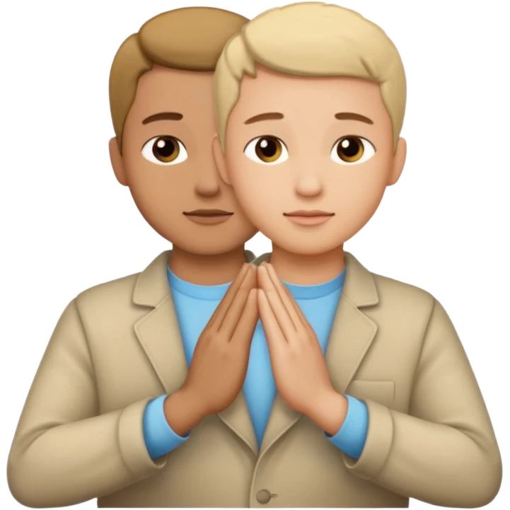 two hands pressed together in prayer emoji
